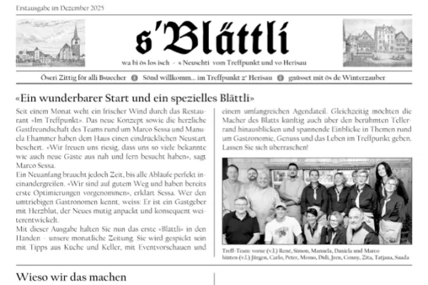 s'Blättli Dezember Ausgabe